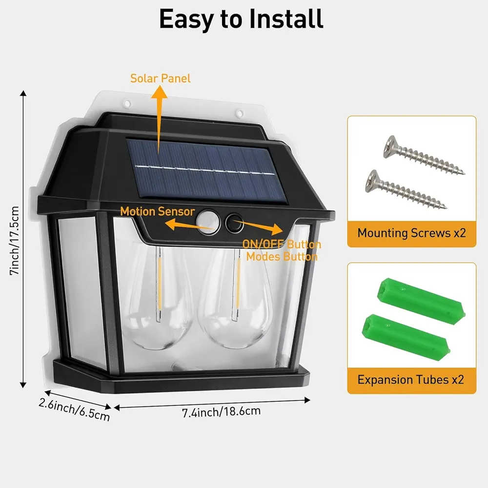 Applique Murale Solaire – Éclairage Intelligent pour lExtérieur