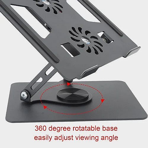 Support d'Ordinateur Portable Rotatif à 360° - ventilateurs non inclus