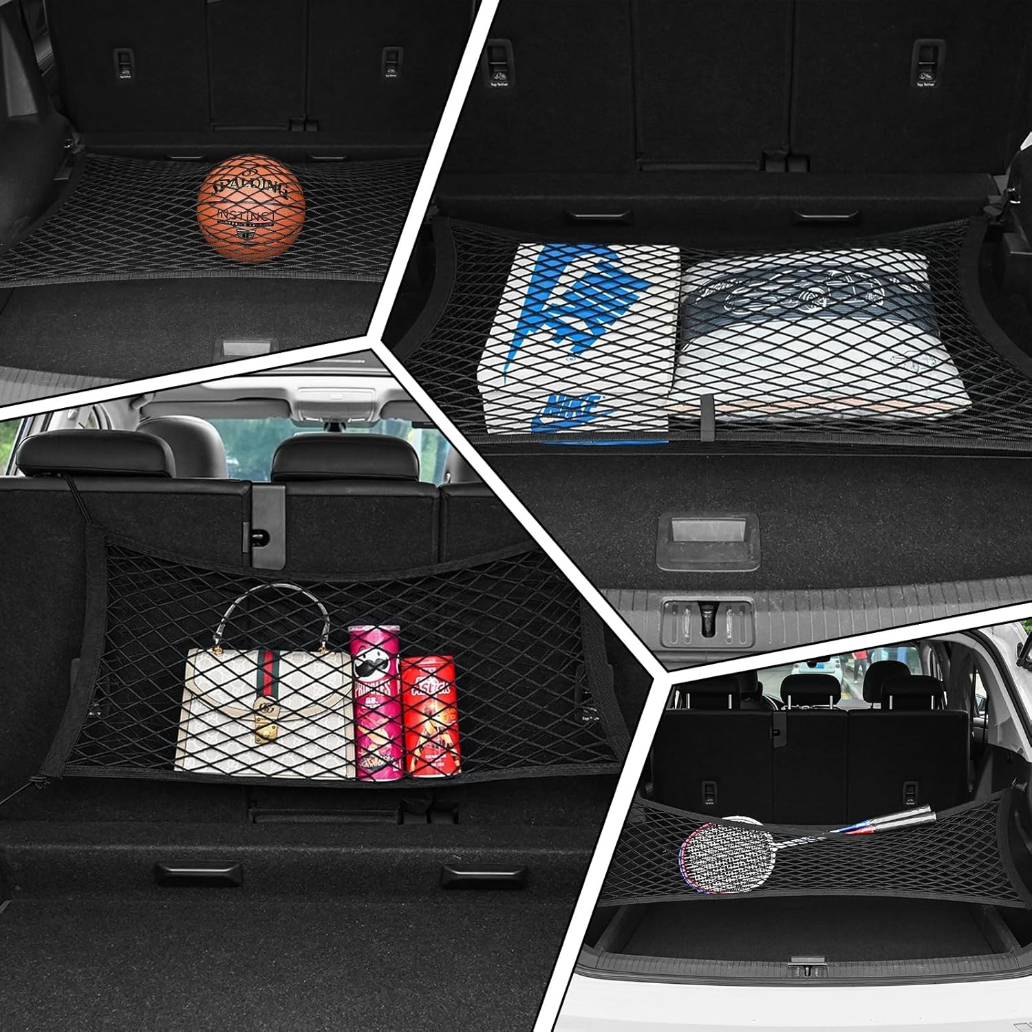 Filet à bagages, 110x60 cm, filet de rangement pour voiture