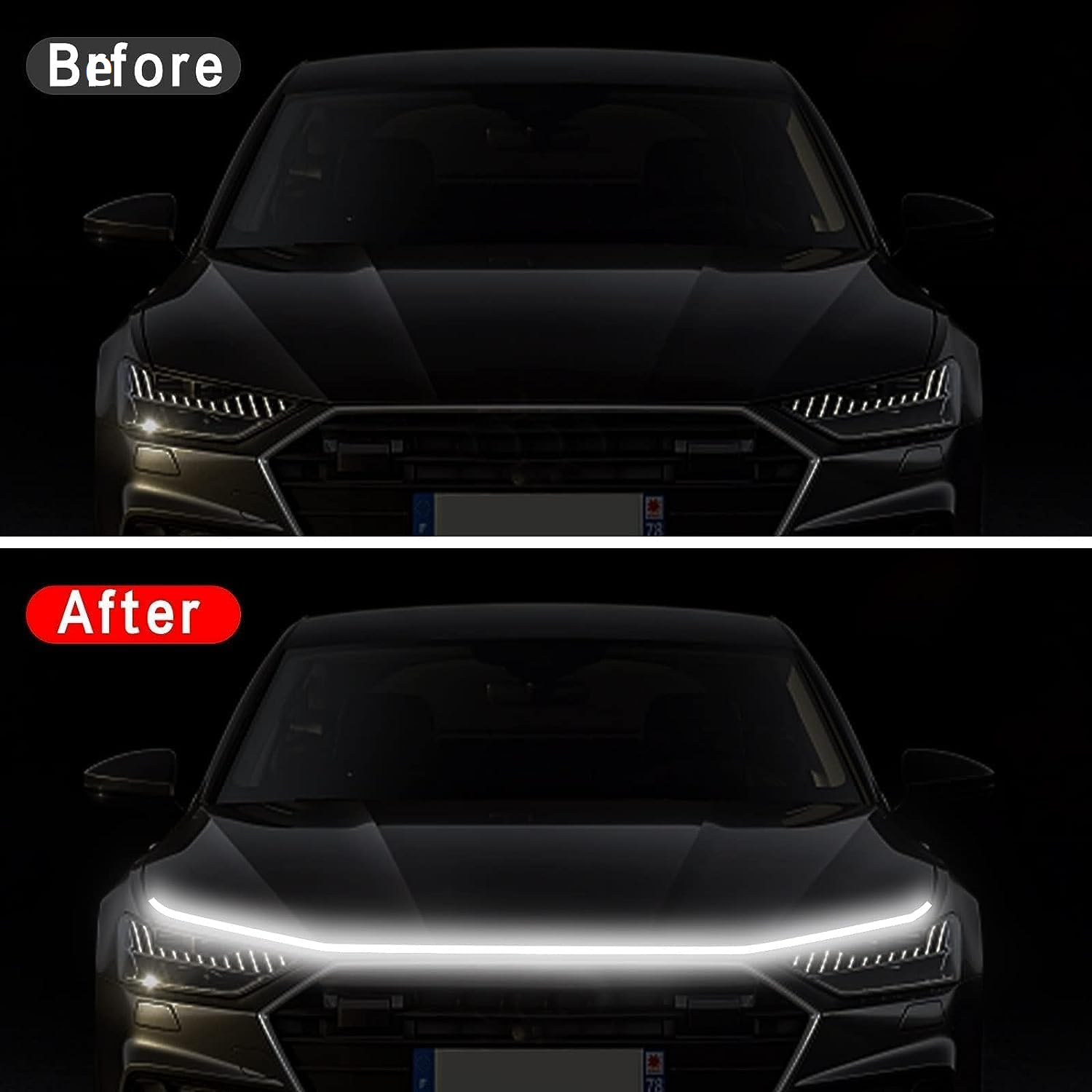 GlowLine™ – Bande LED Avant pour Capot de Voiture