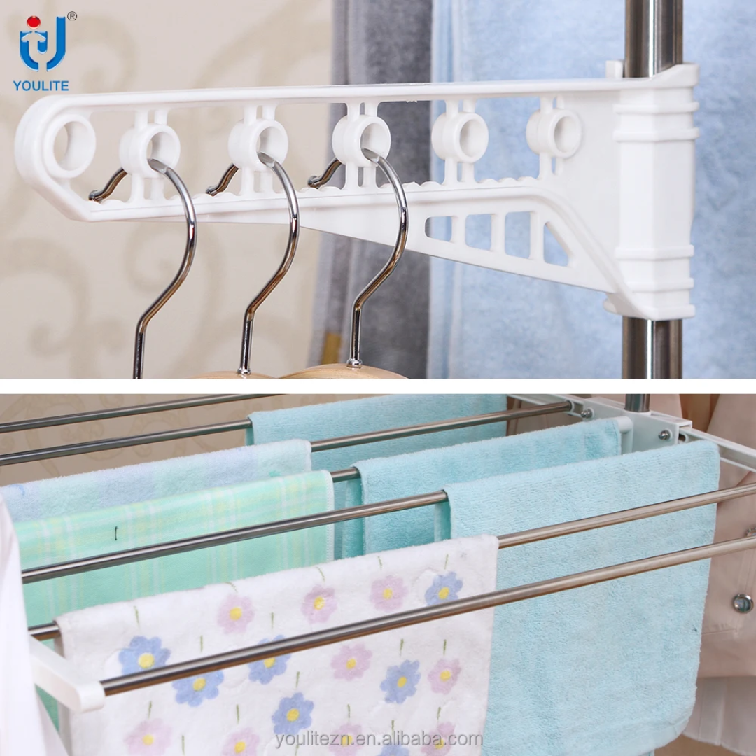 Étendoir à Linge Intérieur Robuste Inox 4 Niveaux