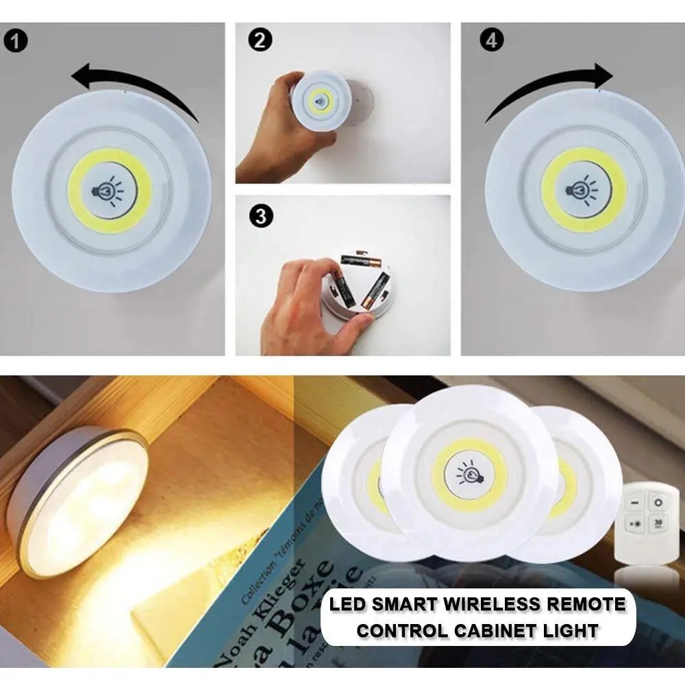 Smart Wireless Remote Control LED COB Night Lights