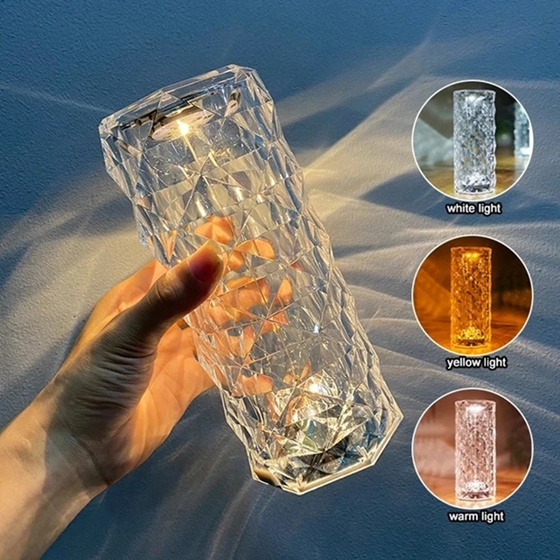 Lampe Musicale en Cristal LED avec Bluetooth & haut-parleur