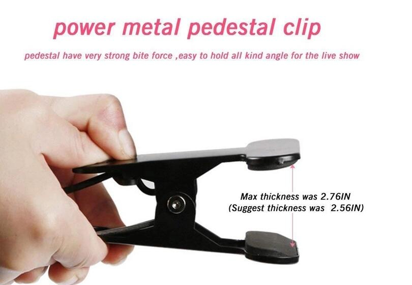 Professional Live Stream LED Phone holder - Black