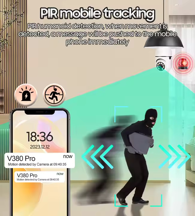 Camera wifi ampoule smart sans fil