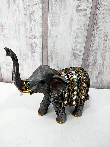 Statue résine éléphant 4-32-25