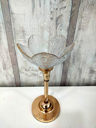 Décor en cristal avec support doré 4-40-18/19