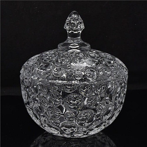 Bonbonnière en verre avec couvercle  5-35-5