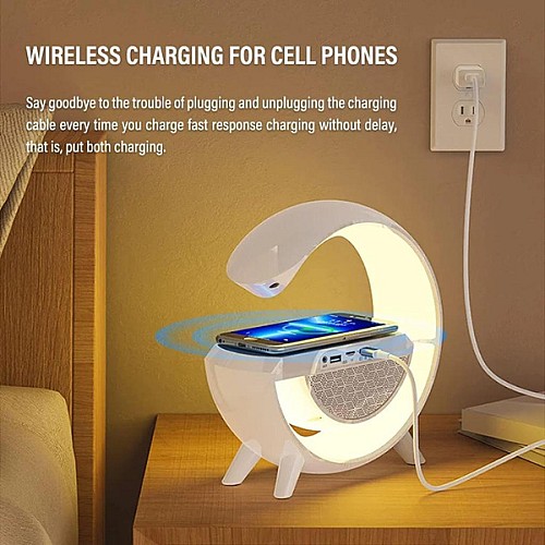 Baffle et chargeur smartphones sans Fil avec jeux de lumière