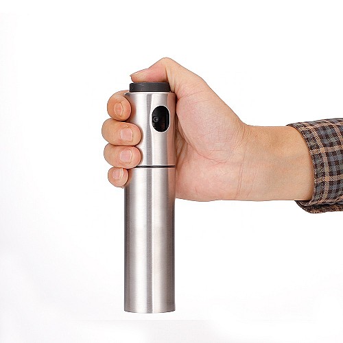 Pulvérisateur d’Huile 100ml en Métal Argenté