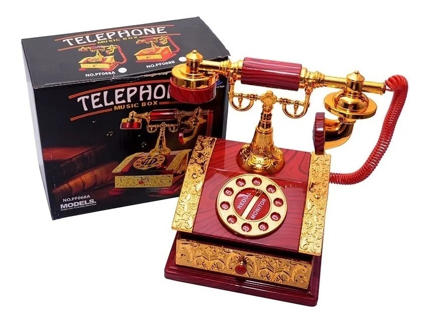 BOÎTE À MUSIQUE DE TÉLÉPHONE ANCIEN
