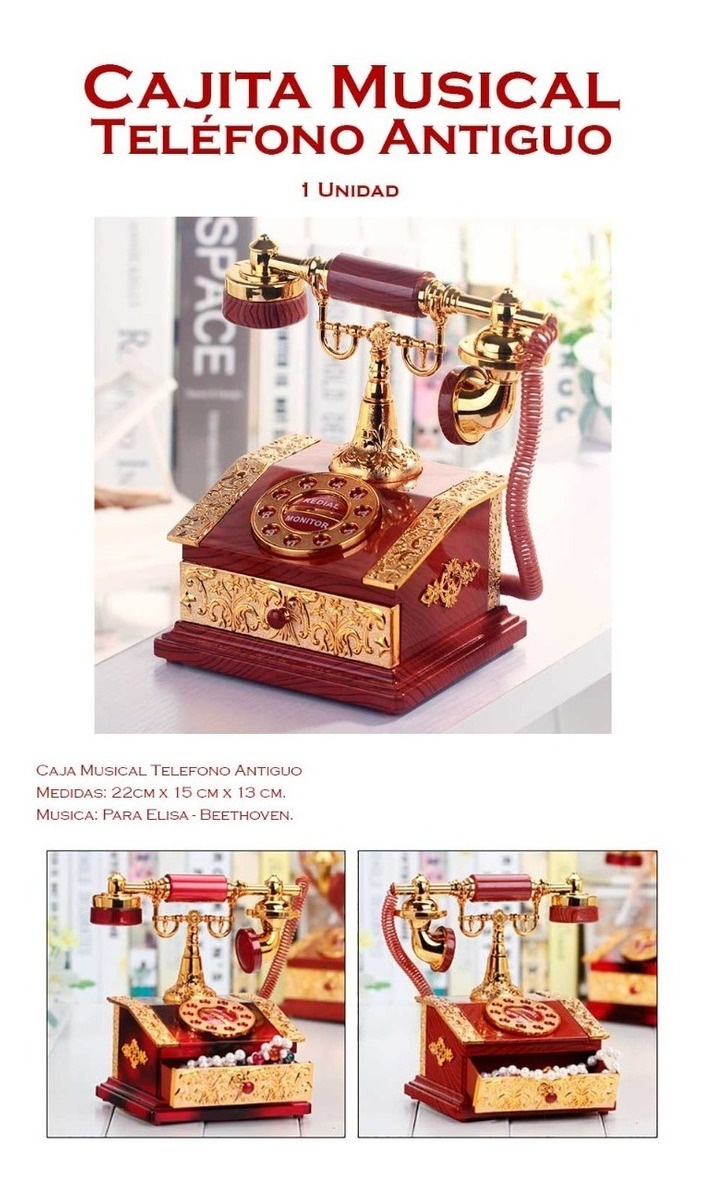 BOÎTE À MUSIQUE DE TÉLÉPHONE ANCIEN