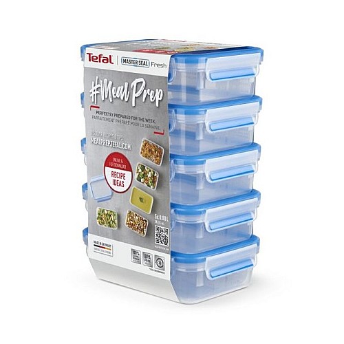 Masterseal Fresh– Meal Prep Set – Set Of 5 Pieces 0.8L