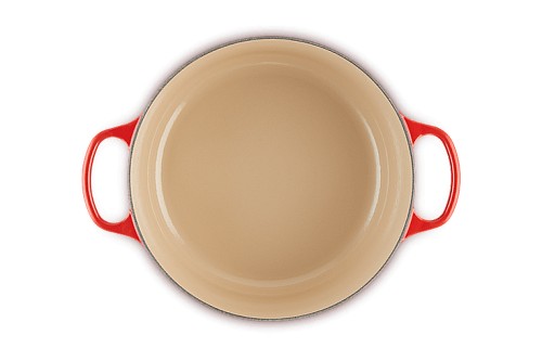 Cocotte Ronde En Fonte Emaillée 24cm Cerise