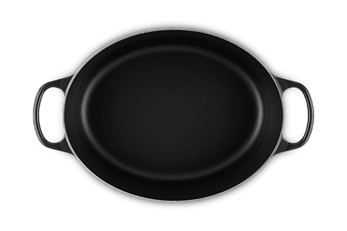 Cocotte Ovale en Fonte Émaillée avec Intérieur Noir 35cm Noir