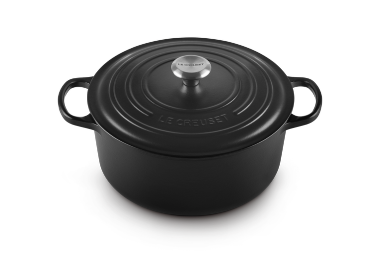 Cocotte Ronde En Fonte Emaillée 28cm Cerise