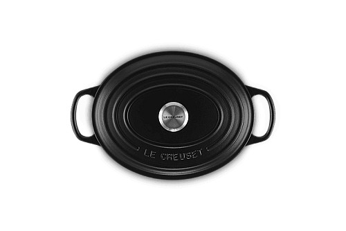 Cocotte Ovale En Fonte Émaillée avec Intérieur Noir 29cm Noir