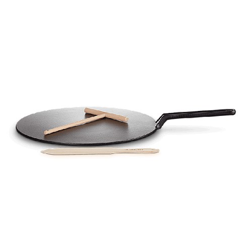 Grande Crêpière En Fonte Emaillée 32cm Noir