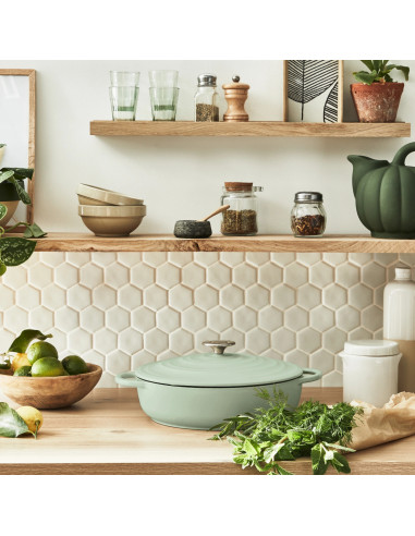 Faitout Peu Profond Fonte LOV Vert (28CM)