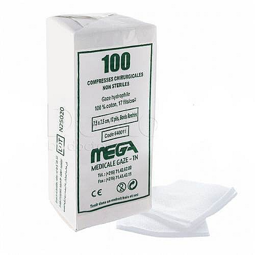 Compresse Propre 7.5 cm X 7.5 cm Boite de 100