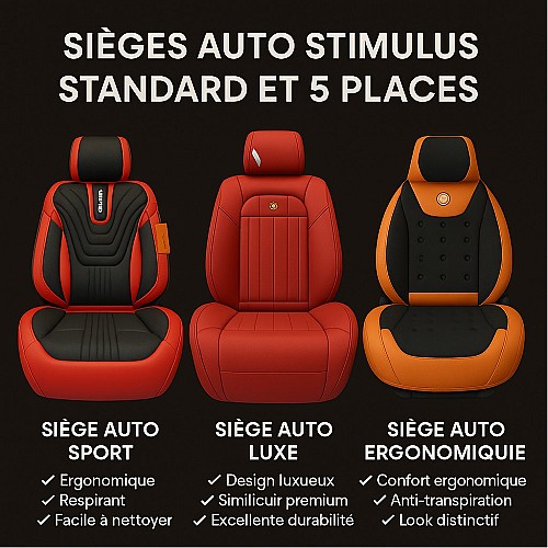 Sièges de voiture haut de gamme Design ergonomique et sportif