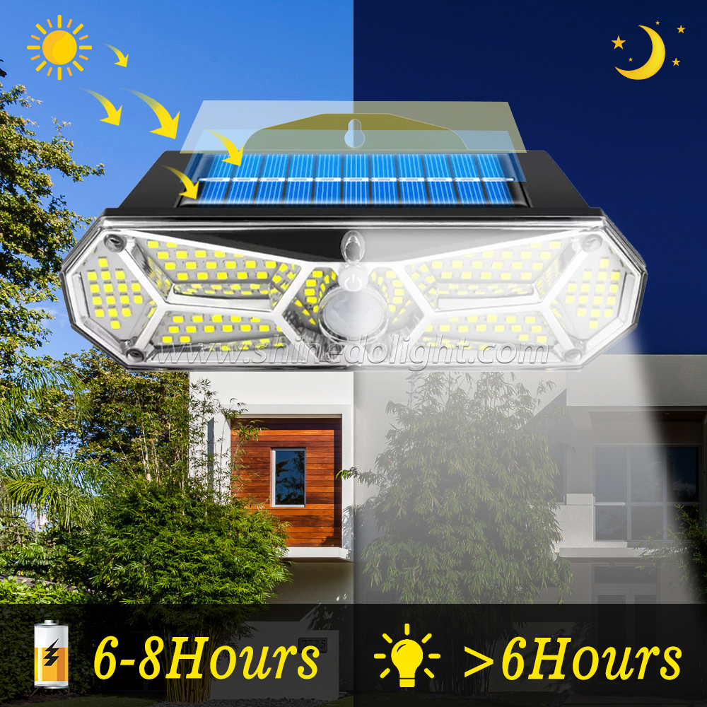 Applique murale solaire à 126 led avec détecteur de mouvement