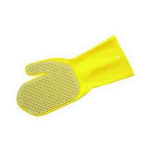 Gant brosse de lavage latex 340 mm jaune - 41589 - FACKELMANN