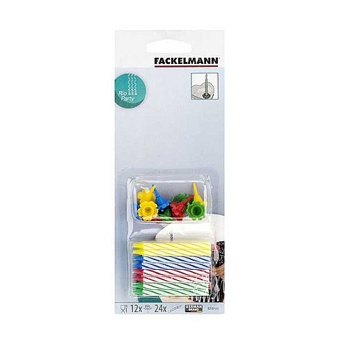 24 Bougies + 12 Bougeoirs-52507