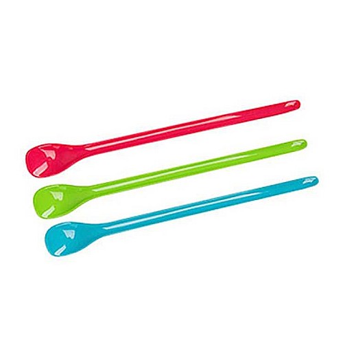 6 cuiller à cocktail 22 cm assorties-27065