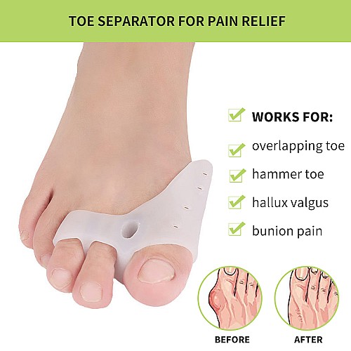 Paire orthèse Protecteur Hallux Valgus en silicone pour pied