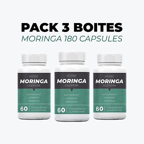 PACK 3 BOITES MORINGA (180 CAPSULES)
