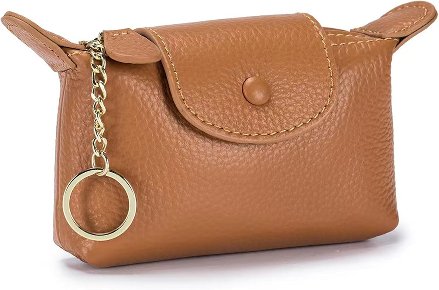 Porte-monnaie en cuir pour femme avec porte-clés
