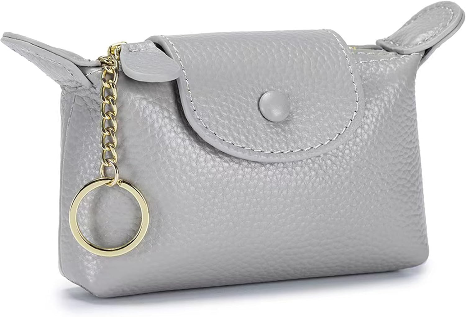 Porte-monnaie en cuir pour femme avec porte-clés