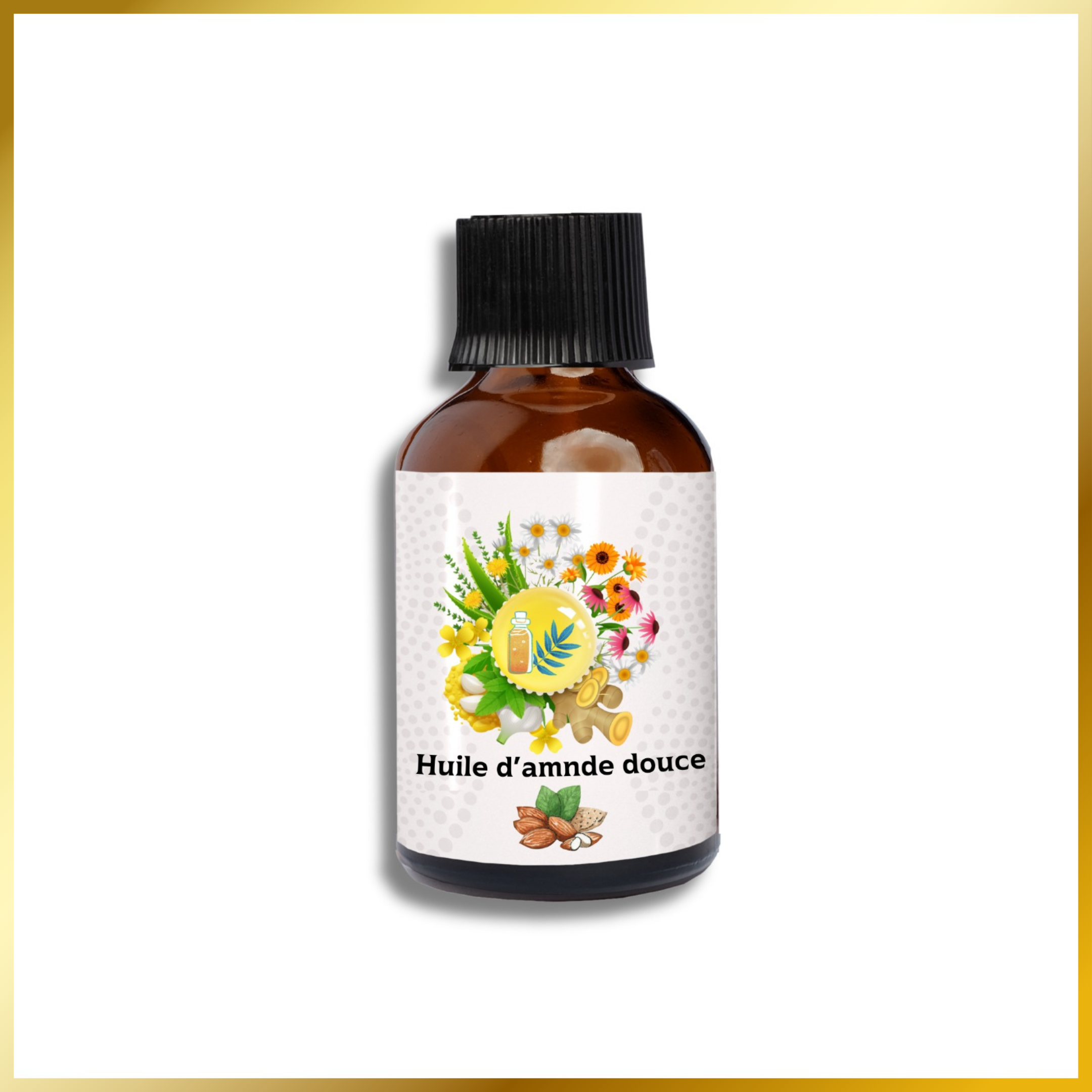 Huile d'Amande douce Extravierge- 100 ml- Wafa Nat