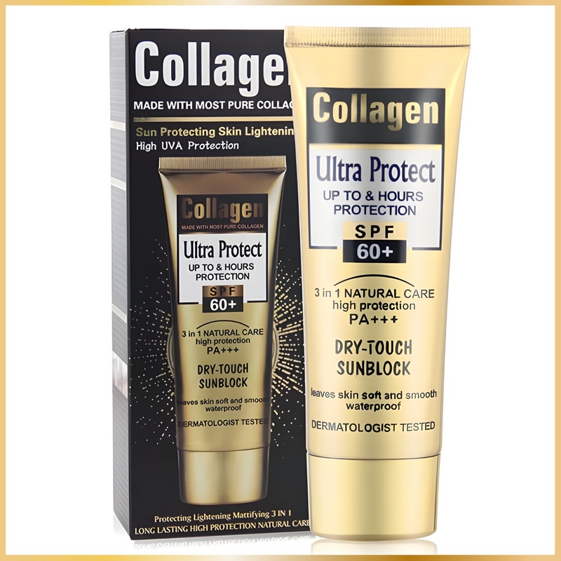 Crème Solaire Collagène SPF60+ – Protection Solaire Anti-Âge