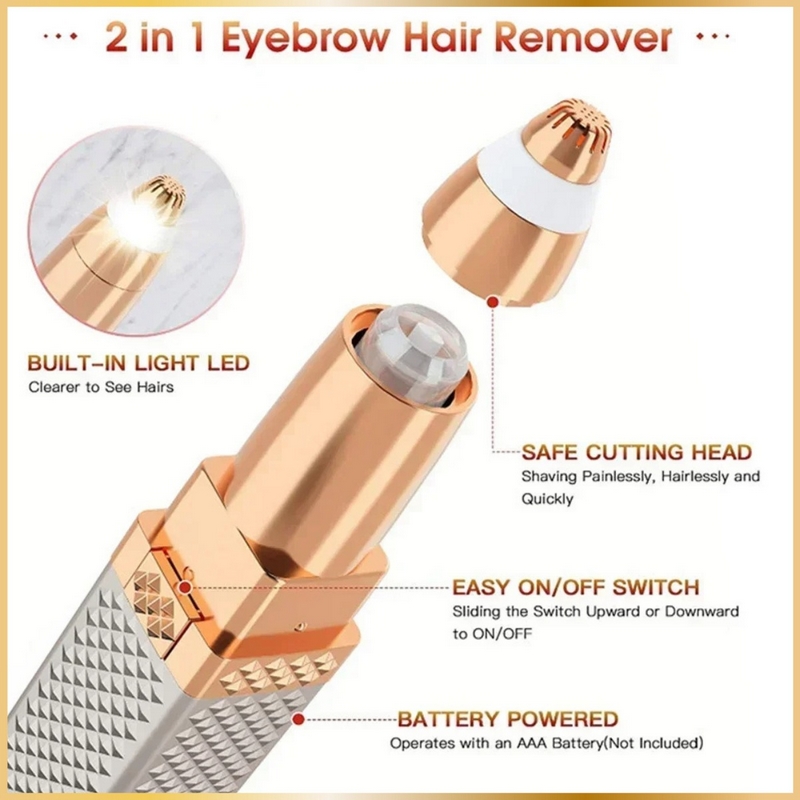 Épilateur Électrique Visage & Sourcils 2 en 1