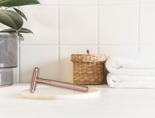 Rasoir de Sécurité en Acier Inoxydable - Rose Gold