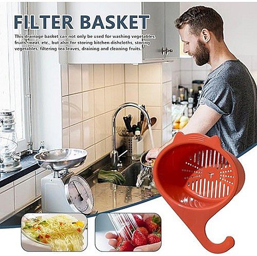 Panier d'égouttage multifonctionnel pour évier de cuisine