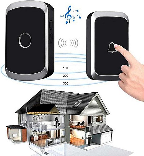 Sonnette de porte sans fil avec bouton tactile