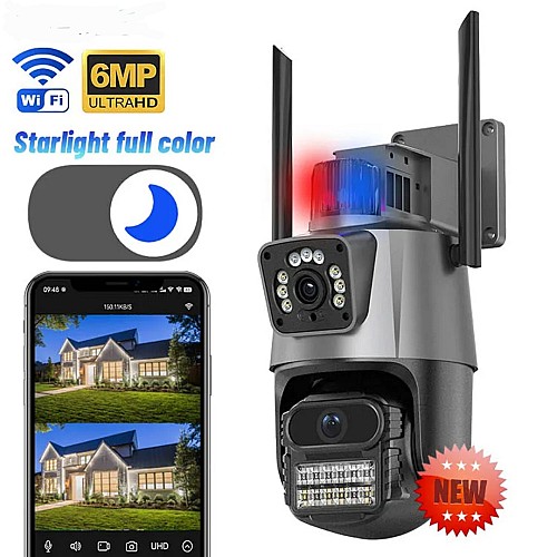 Caméra WiFi iCSee 6MP – Double Objectif Pan Tilt