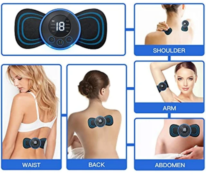 Masseur EMS Patch Rechargeable 8 Modes 19 Niveaux