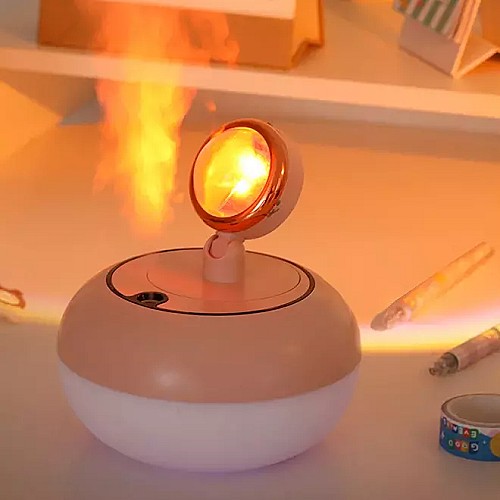 Diffuseur d'huiles essentielles avec  lampe de coucher de soleil 2 en 1