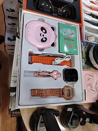 Montre Connectée S19 ULTRA 2 -2 Bracelets Silver +orange