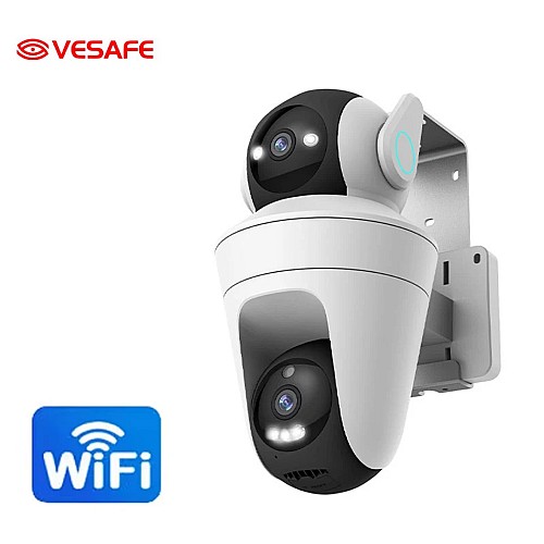 Camera double 6MP  wifi (360°)  blanc