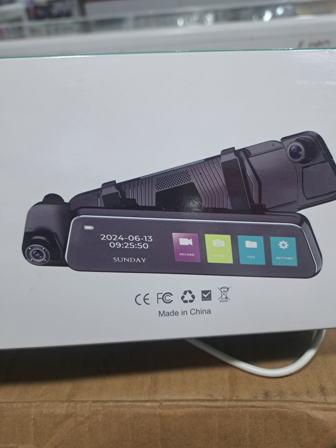 Caméra de Bord 10'' Full HD 1080p avec Vision à 170°