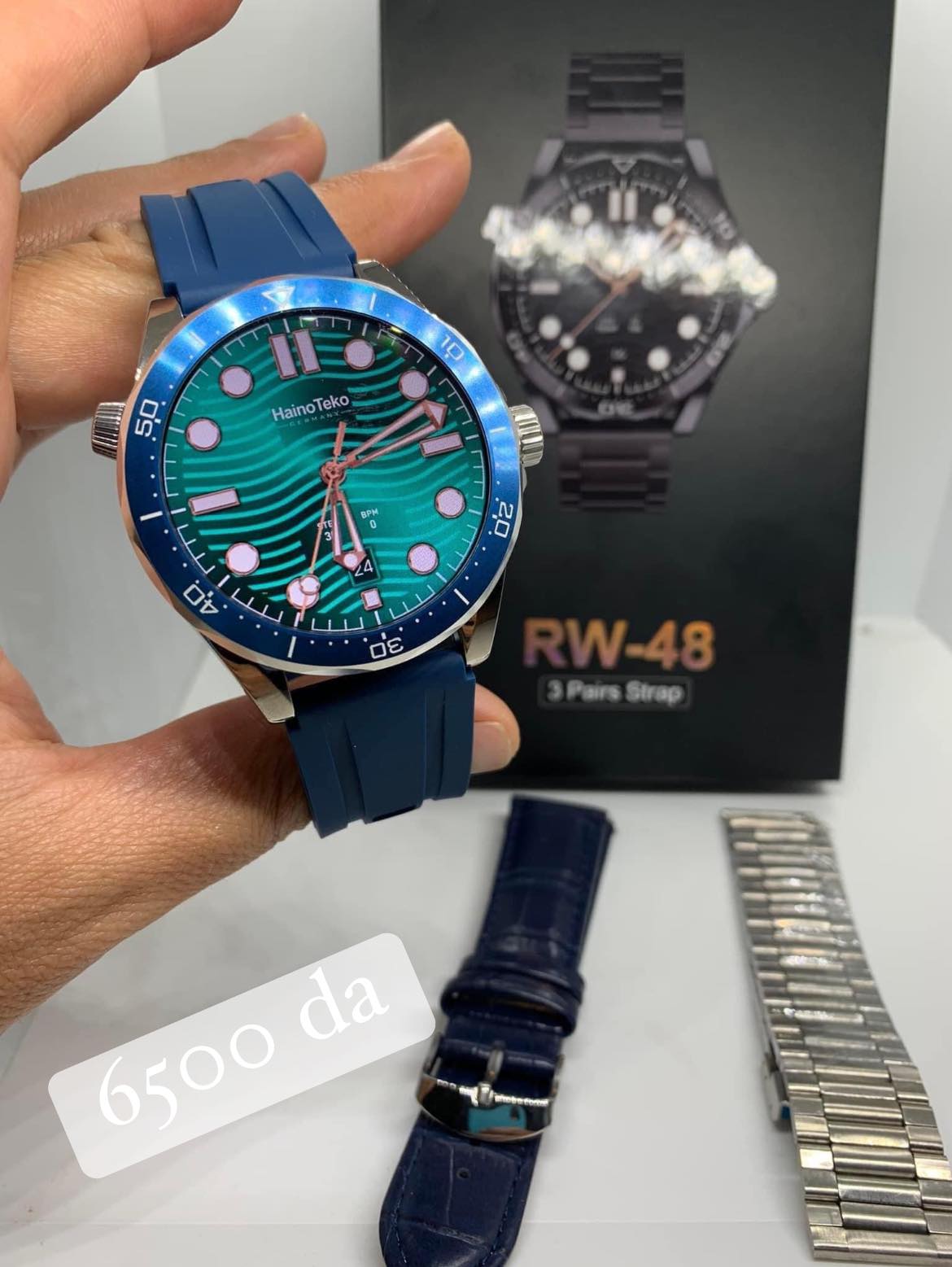 Mart Watch Haino Teko + 3 Bracelet - RW48-Bleu