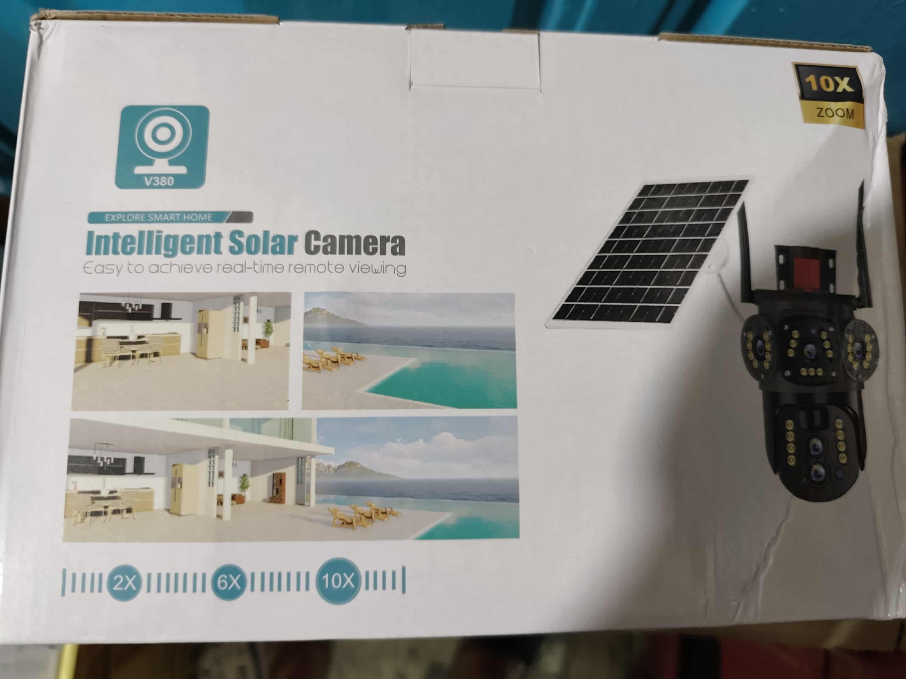 Camera 4G solaire Double Camera 15MP Zoom X10 V380 PRO
