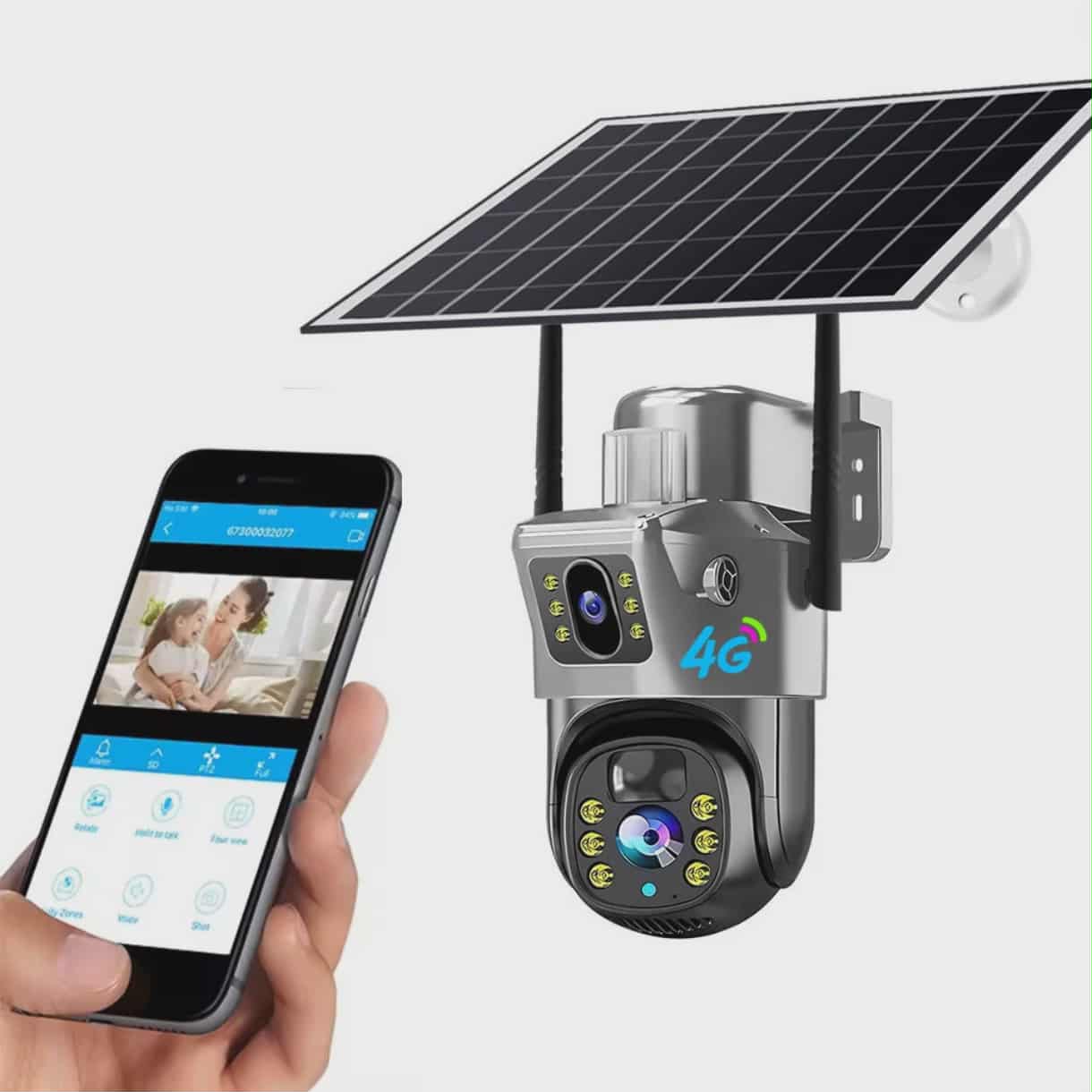 Camera 4G  12MP solaire Double Camera Zoom X10