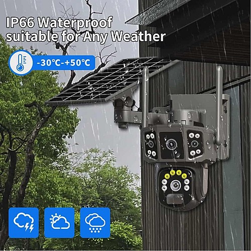 Camera Hikvsion 4G solaire Double Camera 4+4MP Zoom X10