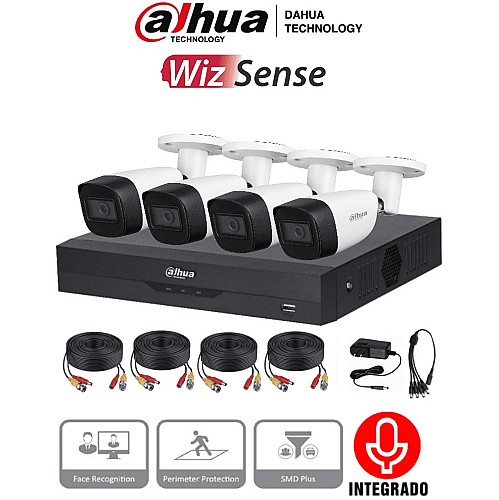 Pack Vidéosurveillance Dahua Color View 5M de 4  micro intègres copie